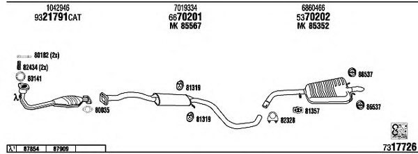 WALKER FO30835 Exhaust System